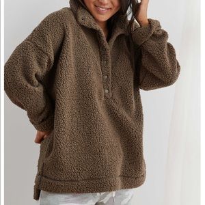 Aerie Cloud Sherpa Oversized Pullover